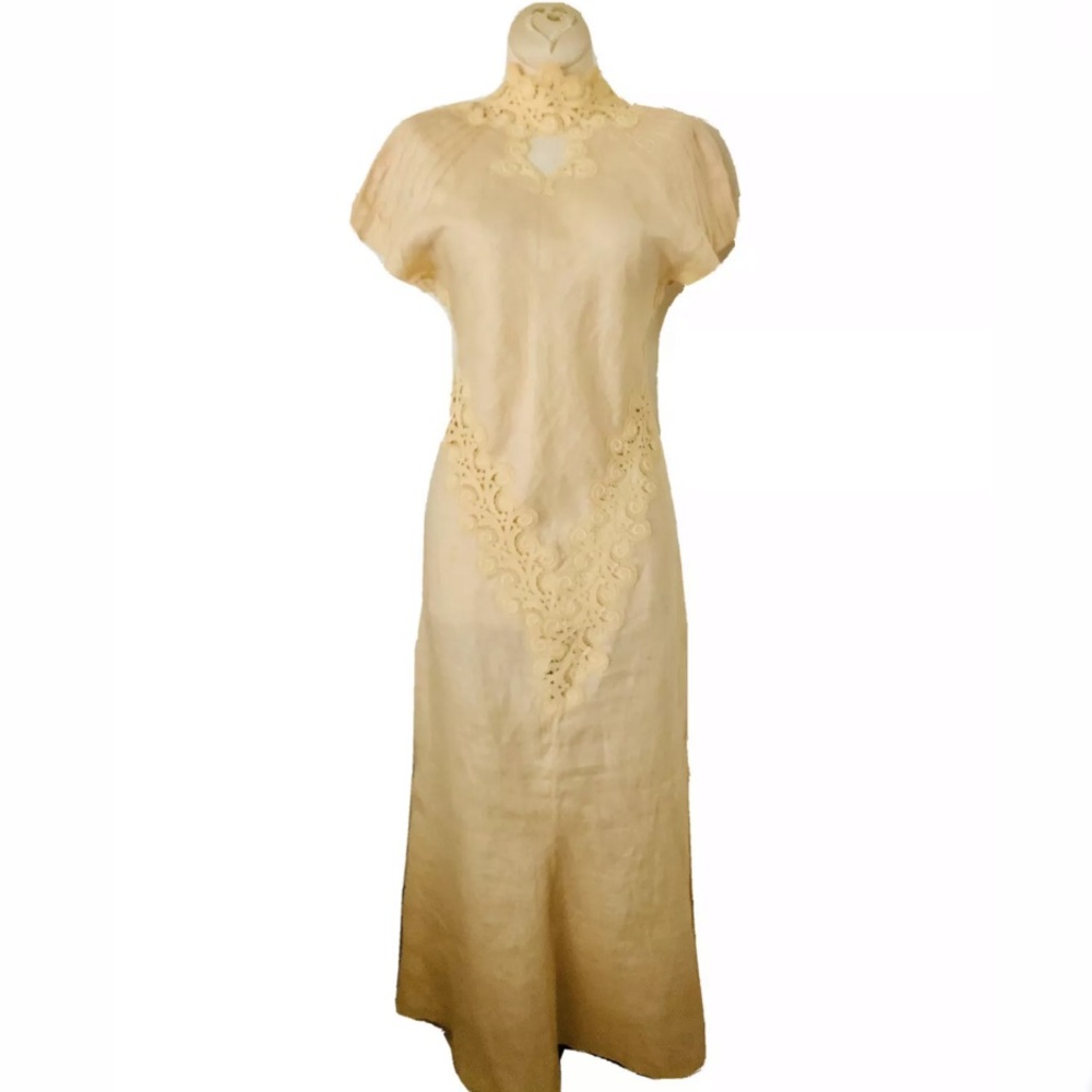 Fleur De Paris Sleeveless Linen Dress
